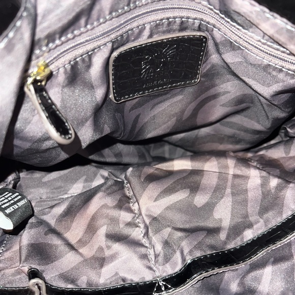 Anne Klein Black Embossed Shoulder Bag - Picture 6 of 9